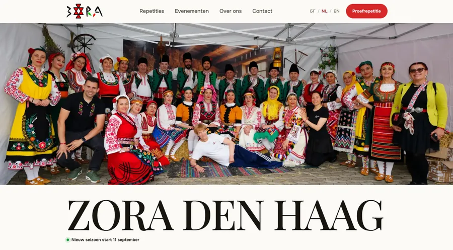 Website van Zora