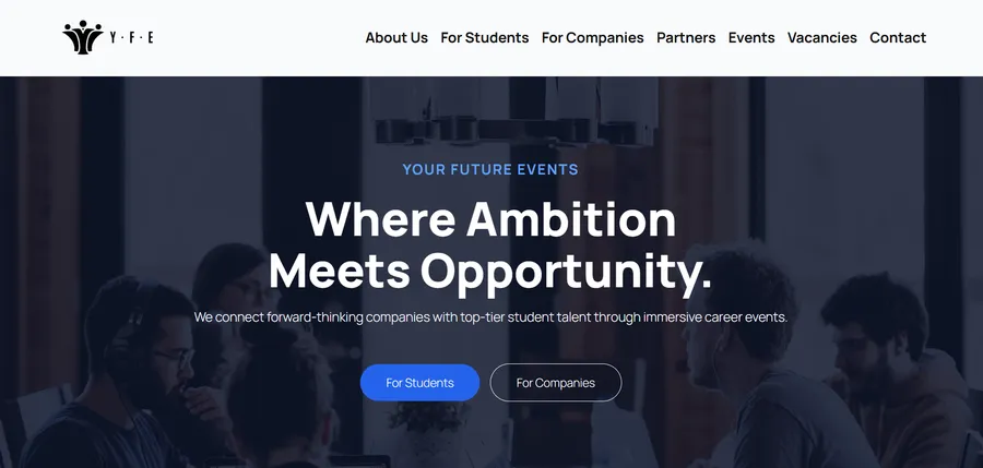 Website van Your Future Events